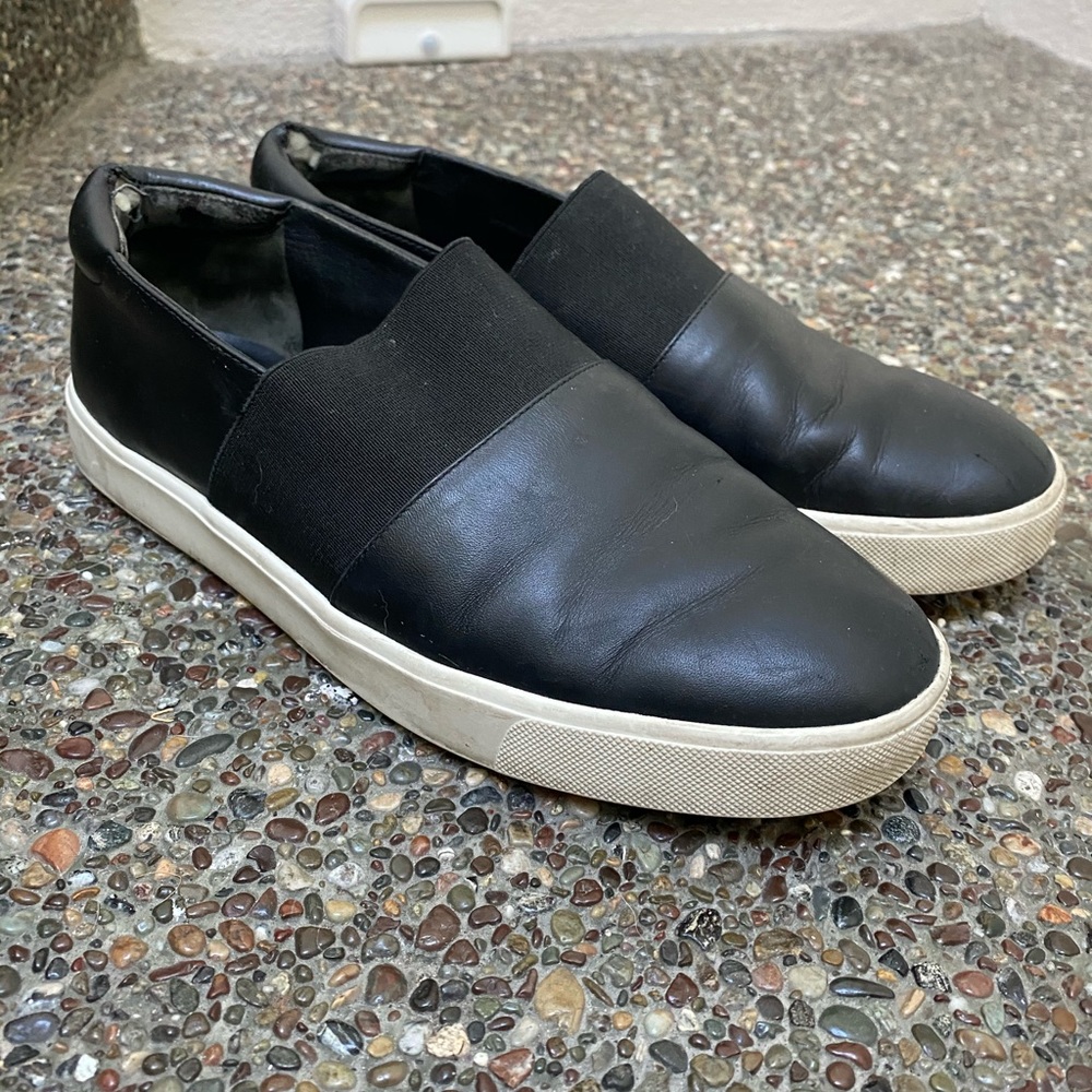 Vince Leather Slip-ons